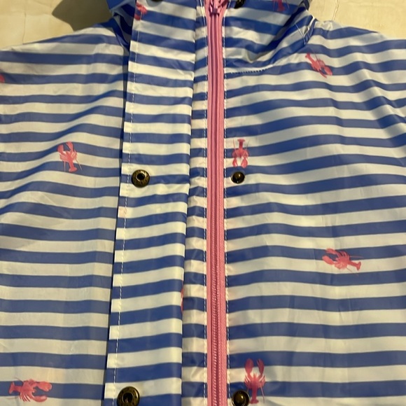 Joules Lobster Blue and White Rain Jacket, Size - Picture 8 of 16